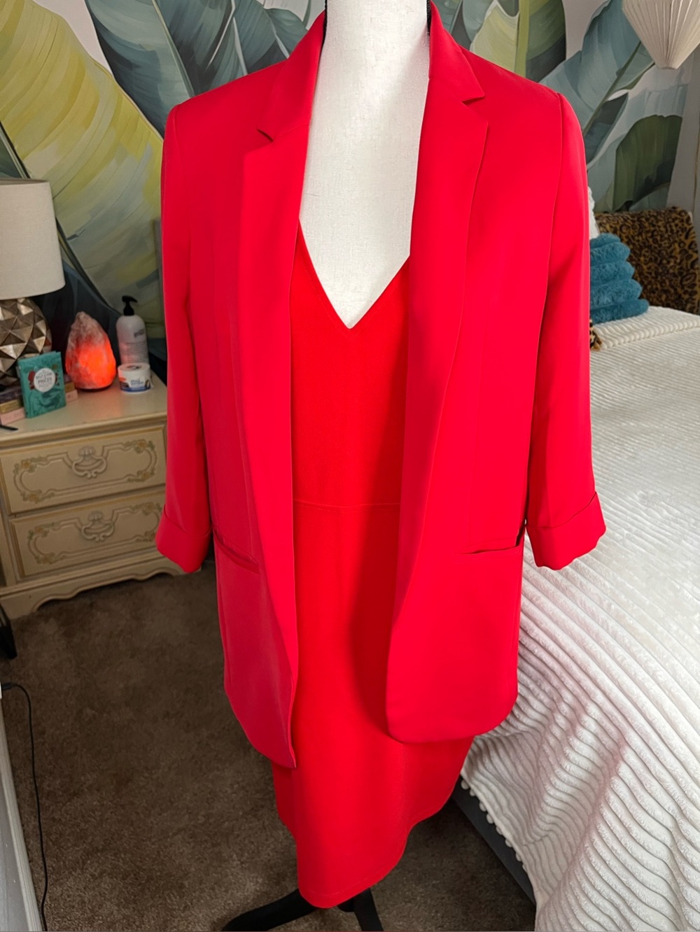 Express Red Women's Blazer - Stylish Tailored Jacket Blazer: Medium Dress: Large